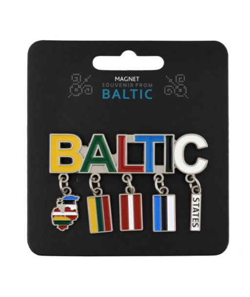 Magnetas užrašas Baltic su vėliavėlėmis